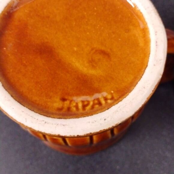 Vintage Benjamin‎ Franklin 3D Brown Creamer and Sugar Pot Made in Japan - Picture 9 of 12